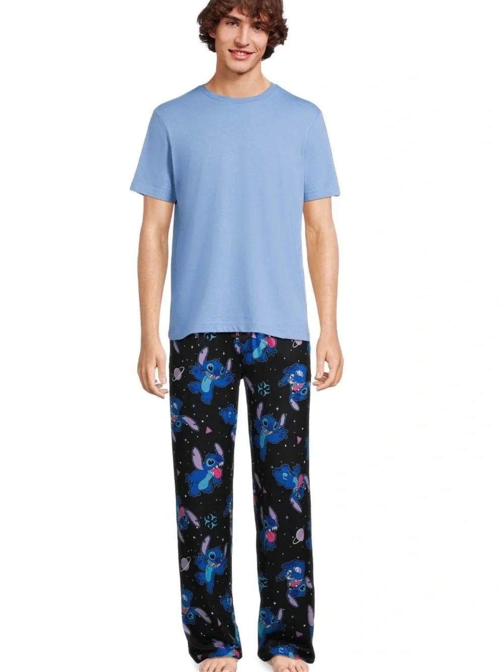 Stitch In Space Adult Men's Apparel, All Over Print Graphic Sleep Pant